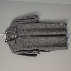 Under Armour Heat Gear Golf Polo Grey with Light Grey static accent.